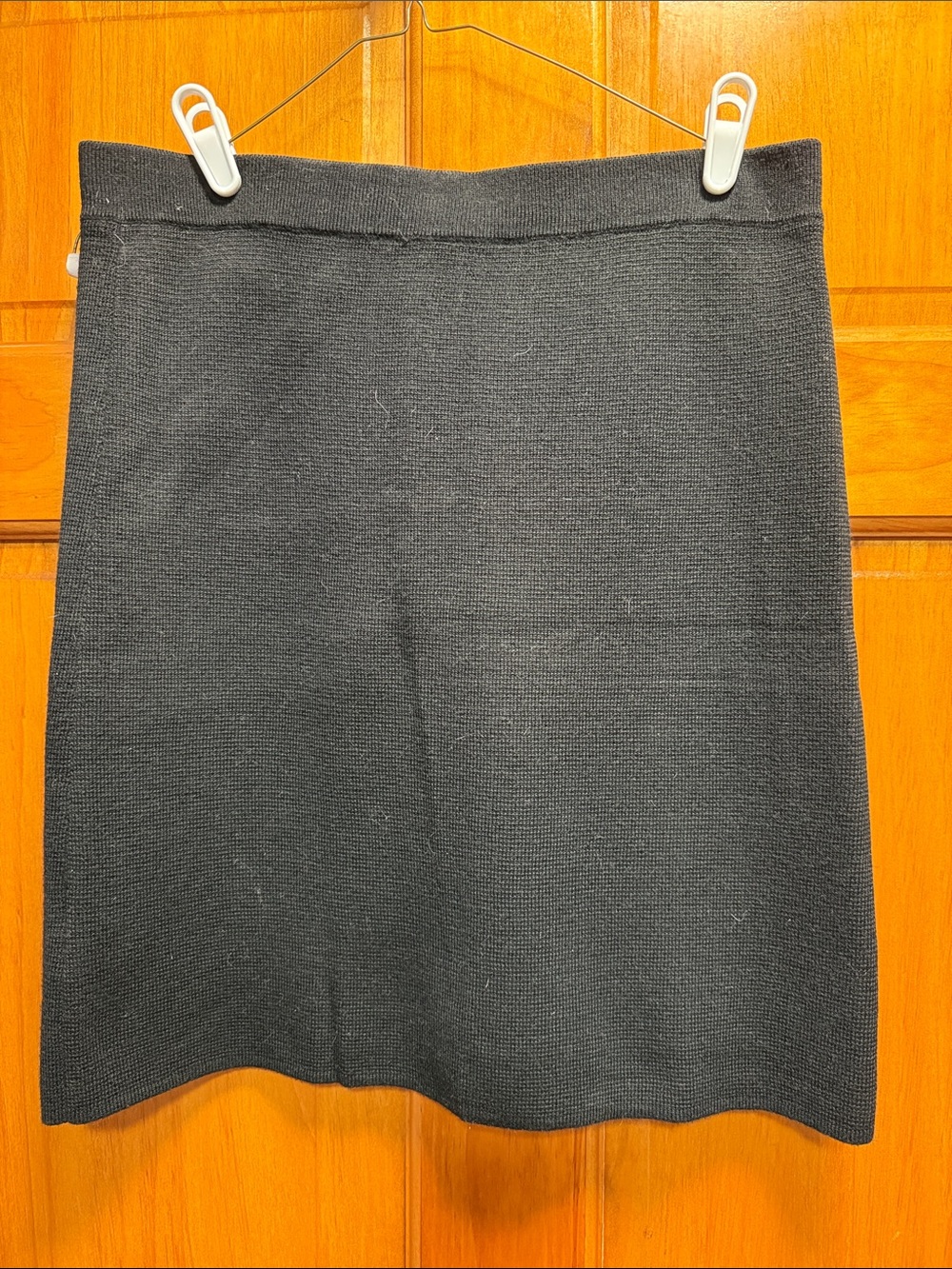 LOFT Black Knit A-Line Skirt